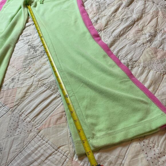 lilly pulitzer vintage y2k green and pink flare pants butt pocket size small - Picture 4 of 8